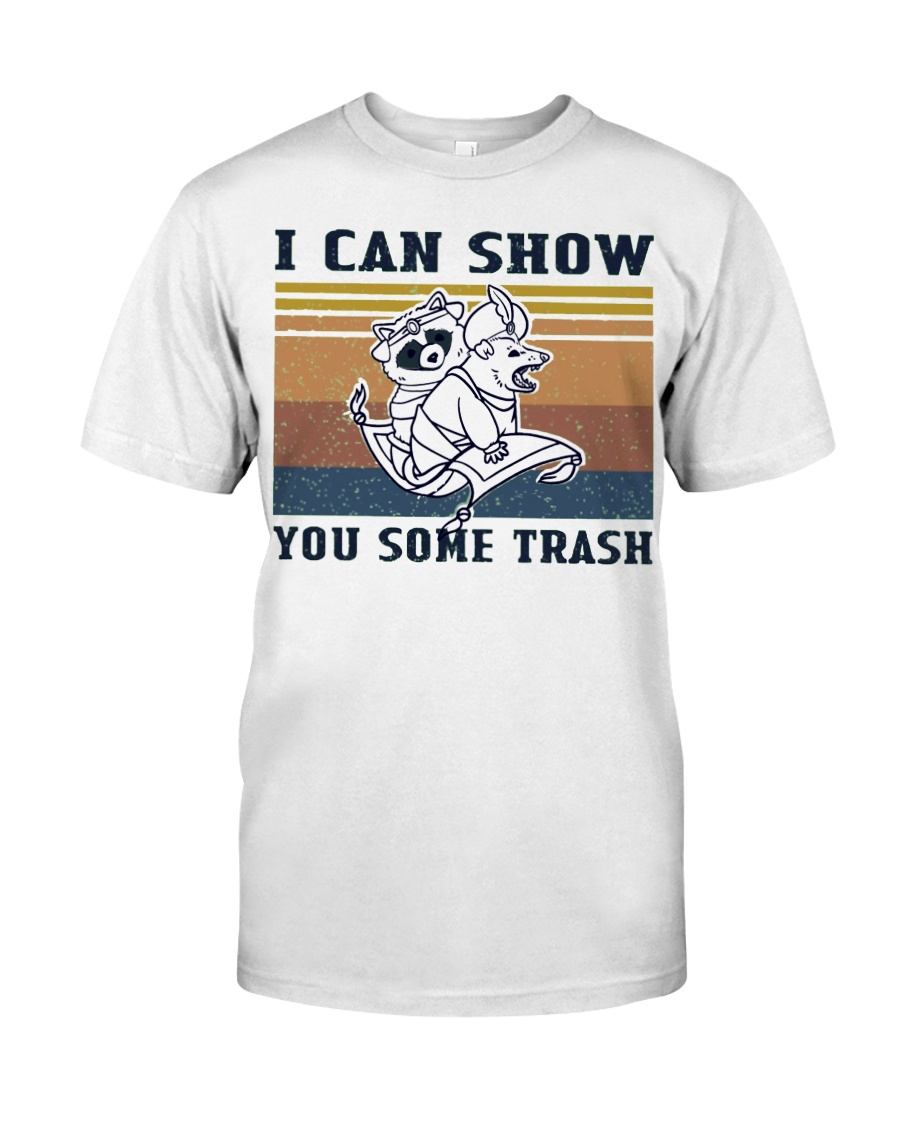 Show You Some Trash Raccoon Retro Navy Classic T-Shirt
