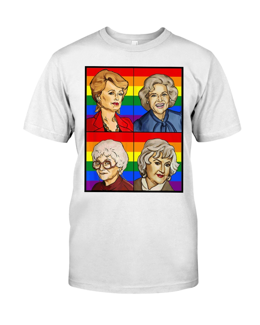 Rainbow Flag Golden Friend Girls LGBT Pride Classic T-Shirt