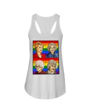 Rainbow Flag Golden Friend Girls LGBT Pride Ladies Flowy Tank thumbnail