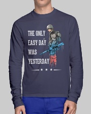 Only Easy Day Was Yesterday For A Veteran Long Sleeve Tee lifestyle-unisex-longsleeve-front-1