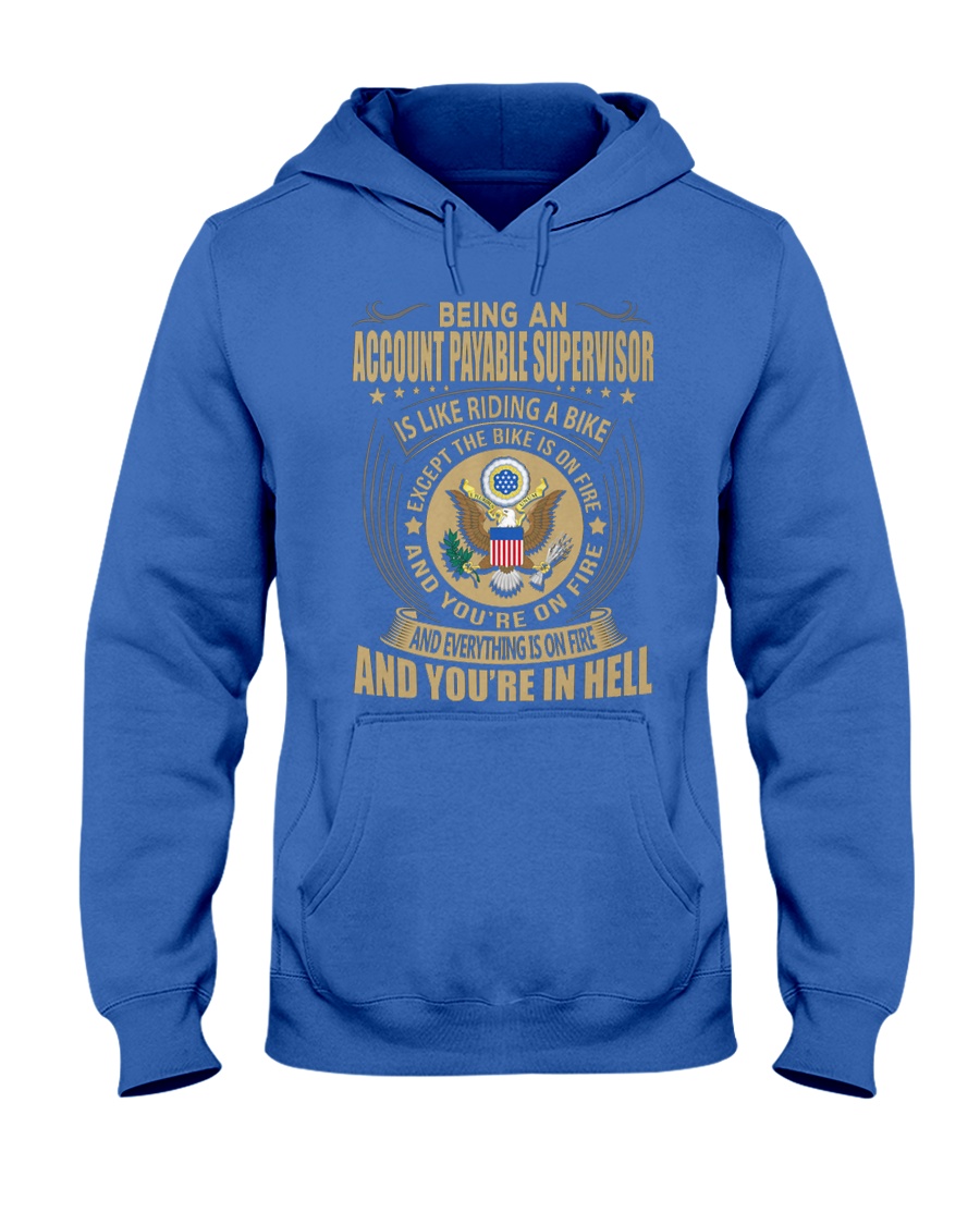 Account Payable Supervisor Riding Bike Hooded Sweatshirt