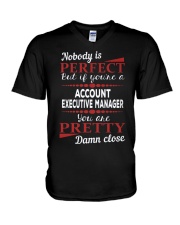 Account Executive Manager Damn Close V-Neck T-Shirt thumbnail