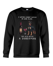 WINE AND DOBERMAN Crewneck Sweatshirt thumbnail