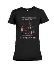 WINE AND DOBERMAN Premium Fit Ladies Tee thumbnail