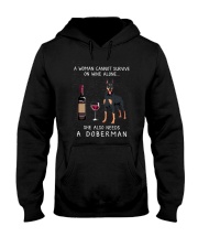 WINE AND DOBERMAN Hooded Sweatshirt thumbnail