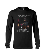 WINE AND DOBERMAN Long Sleeve Tee thumbnail