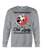 Old lady with a hockey stick Crewneck Sweatshirt thumbnail