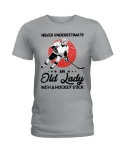 Old lady with a hockey stick Ladies T-Shirt thumbnail