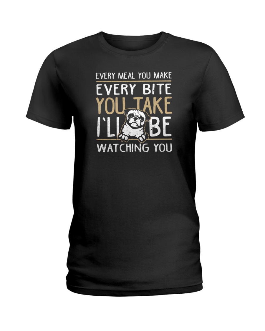 Pug Watch Tees-Hoodies-Mugs Ladies T-Shirt