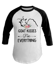 Goat Kisses Fix Everything Baseball Tee tile