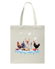 Three Chickens Christmas Tote Bag tile