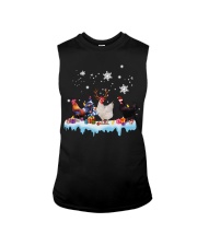 Three Chickens Christmas Sleeveless Tee tile