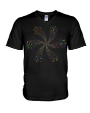 Hairdresser Colorful V-Neck T-Shirt tile