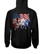 Horse Girl American Flag Back Hooded Sweatshirt tile
