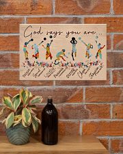 God Says You Are Volleyball 17x11 Poster poster-landscape-17x11-lifestyle-23