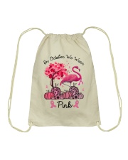 Flamingo - Sand Beach Relax Drawstring Bag tile