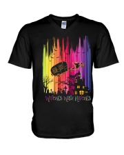 Witches With Hitches Halloween V-Neck T-Shirt tile