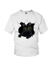 Black Cat Crack Youth T-Shirt tile