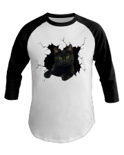 Black Cat Crack Baseball Tee tile
