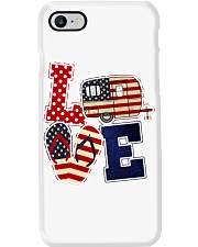 Love camping american flag Phone Case tile