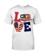 Love camping american flag Classic T-Shirt front