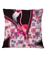 Flamingo - Breast Cancer Zip Tote Square Pillowcase tile