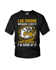 I go fishing Youth T-Shirt tile