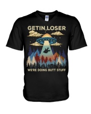 Get In Loser Were Doing V-Neck T-Shirt tile