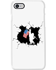 Bigfoot and American Flag 3 Phone Case tile