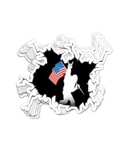 Bigfoot and American Flag 3 Sticker tile