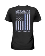 Mermaids Back The Blue 2 Side Ladies T-Shirt tile