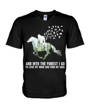 Bigfoot And Into The Forest V-Neck T-Shirt tile