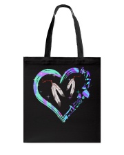 Native Heart Blue Purple Tote Bag tile