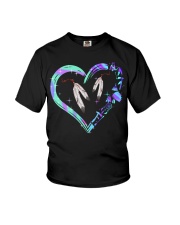 Native Heart Blue Purple Youth T-Shirt tile