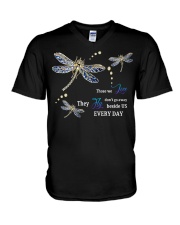 Dragonfly Those We Love Don'T Go Away V-Neck T-Shirt tile