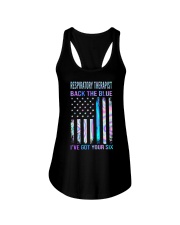 Respiratory Therapist Back The Blue Ladies Flowy Tank tile