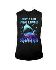 Just a girl who loves sharks Sleeveless Tee tile