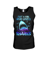 Just a girl who loves sharks Unisex Tank tile