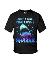 Just a girl who loves sharks Youth T-Shirt tile