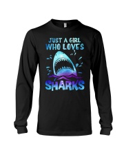 Just a girl who loves sharks Long Sleeve Tee tile