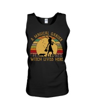 Retro Sun A Magical Garden Witch Unisex Tank tile