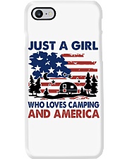 Just A Girl Who Loves Camping Independence Day Phone Case tile