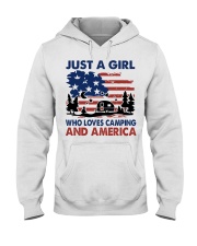 Just A Girl Who Loves Camping Independence Day Hooded Sweatshirt tile
