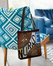 Nurse Respect Caring Courage Leather Pattern All All-over Tote aos-all-over-tote-lifestyle-front-01