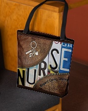 Nurse Respect Caring Courage Leather Pattern All All-over Tote aos-all-over-tote-lifestyle-front-02