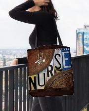 Nurse Respect Caring Courage Leather Pattern All All-over Tote aos-all-over-tote-lifestyle-front-05