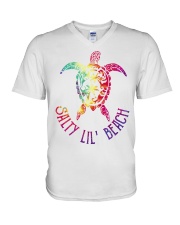 Turtle Salty Lil' Beach V-Neck T-Shirt tile