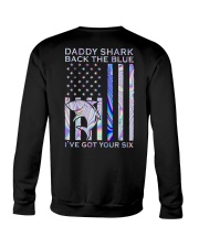Daddy Shark Back The Blue 2 Sides Crewneck Sweatshirt tile