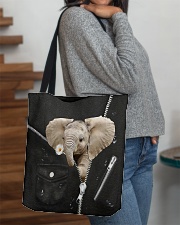 Elephant Black Leather All-over Tote aos-all-over-tote-lifestyle-front-09