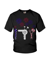Hairdresser American Independence Day Youth T-Shirt tile
